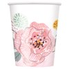 Painted Floral Cups 9pz/8ct Unique