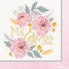 Painted Floral Bridal Beverage Napkins