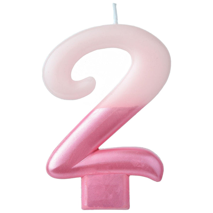 Birthday Celebration, Numeral Metallic Candle, Party Supplies, 3 1/4" 0-9 Amscan