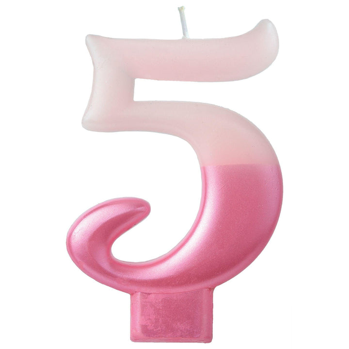 Birthday Celebration, Numeral Metallic Candle, Party Supplies, 3 1/4" 0-9 Amscan