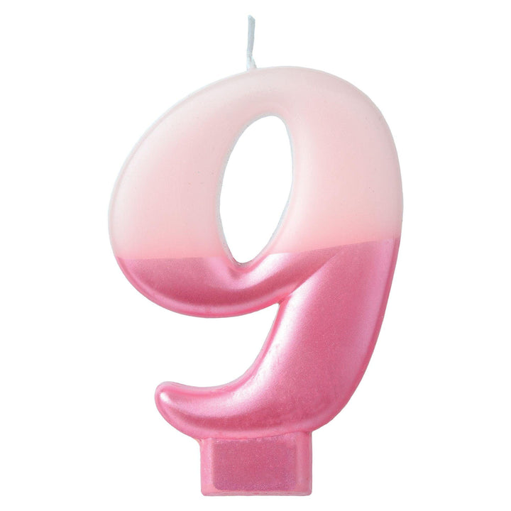 Birthday Celebration, Numeral Metallic Candle, Party Supplies, 3 1/4" 0-9 Amscan