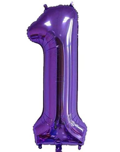 34" Large Foil Number Balloon (Purple) USA Party Store