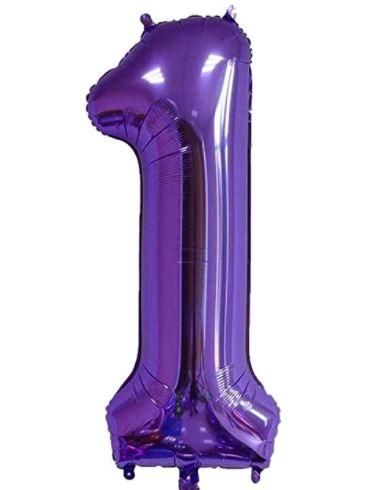 34" Large Foil  Number Balloon (Purple)