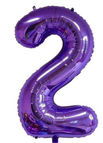 34" Large Foil Number Balloon (Purple) USA Party Store