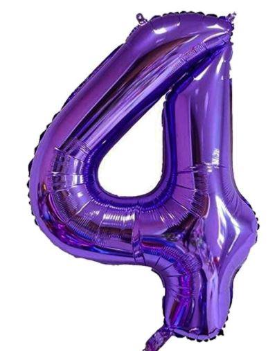 34" Large Foil Number Balloon (Purple) USA Party Store