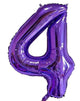 34" Large Foil  Number Balloon (Purple)