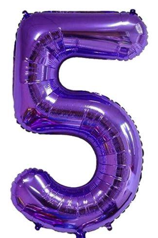 34" Large Foil Number Balloon (Purple) USA Party Store