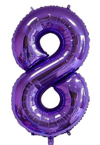 34" Large Foil Number Balloon (Purple) USA Party Store