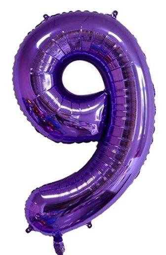 34" Large Foil Number Balloon (Purple) USA Party Store