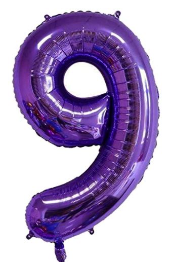 34" Large Foil  Number Balloon (Purple)