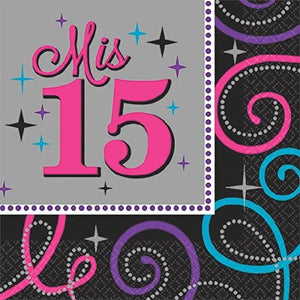 Quinceanera Beverage Napkins - USA Party Store