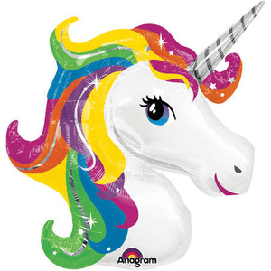 Rainbow Unicorn Super Shape Foil Balloon - USA Party Store