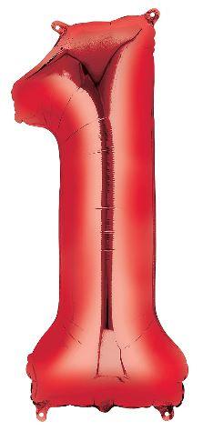 34" Large Foil Number Balloon Red USA Party Store