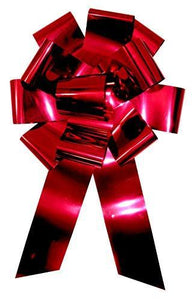 25" Red Metallic Car Bow - USA Party Store