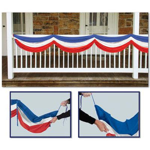 Patriotic Fabric Bunting - USA Party Store