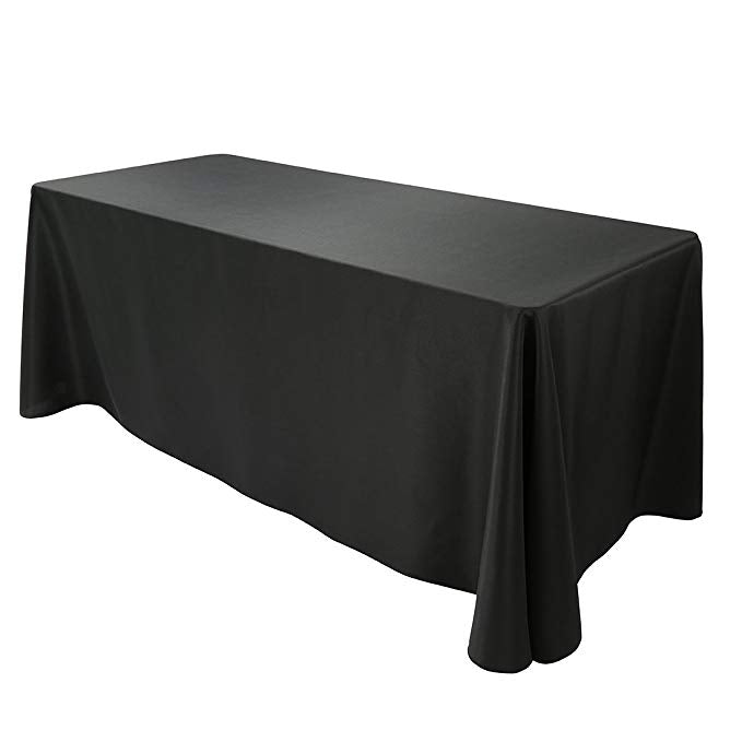 Black Rectangular Tablecloth Rental - Polyester