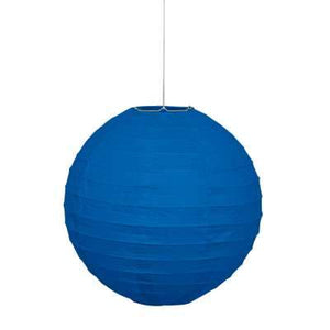 Royal Blue Solid 10" Round Lantern - USA Party Store