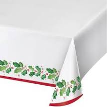 Season's Greetings Tablecover - USA Party Store