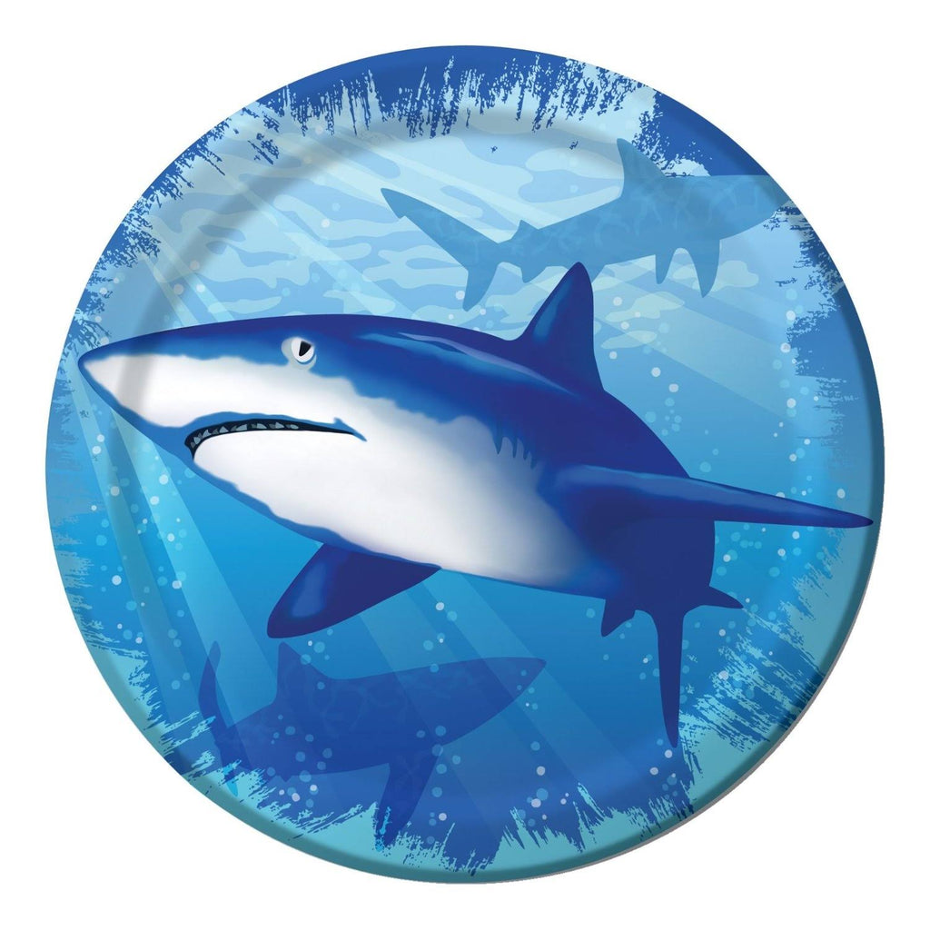 Shark Splash Dessert Plates - USA Party Store