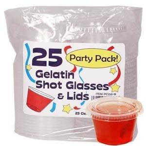 2.5 OZ. SHOT GLASSES WITH LIDS – CLEAR 25 CT - USA Party Store