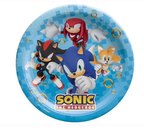 Sonic the Hedgehog Paper Lunch Plates, 9in Amscan