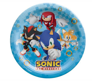 Sonic the Hedgehog Paper Lunch Plates, 9in