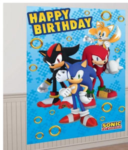 Sonic the Hedgehog Birthday Paper & Cardstock Photo Booth Kit, 4.6ft x 6.7ft