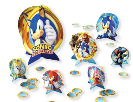 Sonic the Hedgehog Cardstock Table Decorating Kit, 27pc