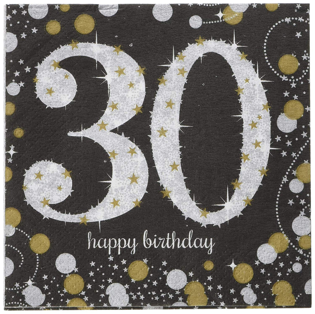 Sparkling Celebration Birthday Beverage Napkins - USA Party Store