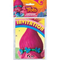 Trolls Invitations 8ct Unique