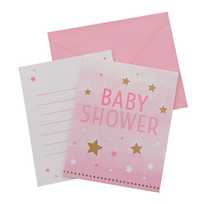 Twinkle Little Star Pink Invitations Creative Converting