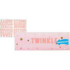 Twinkle Little Star Pink Custom Banner Creative Converting