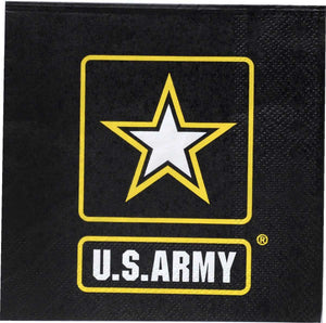 US Army Beverage Napkin, 3-ply, 16-pack - USA Party Store
