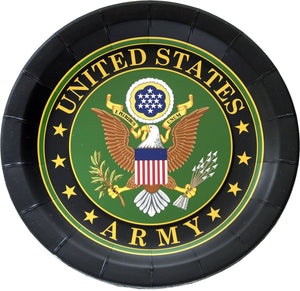US Army Dinner Party Plates 9" - 8 Count - USA Party Store