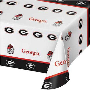 University of Georgia Bulldogs Plastic Tablecloth - Rectangular - USA Party Store