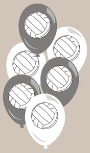 Volleyball Balloon Latex 6pk - USA Party Store