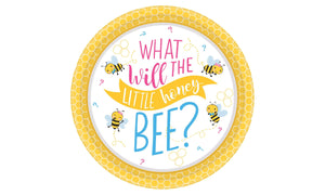 What Will It Bee? Baby Shower Paper Disposable Appetizer Plate - USA Party Store