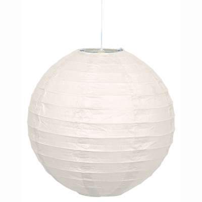 White Solid 10" Round Lantern Unique