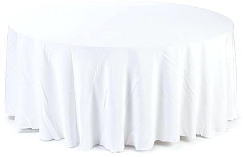 Rental - Round Polyester Tablecloth 108" White USA Party Store