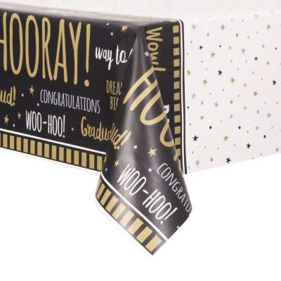 You Did It! Graduation Rectangular Plastic Table Cover 54"x84" Unique