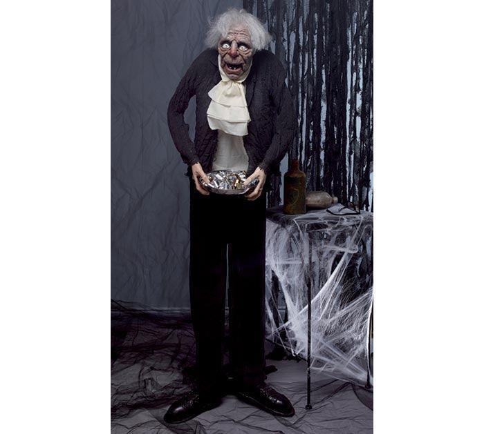 ANIMATED SCARY BUTLER WITH LIGHT UP EYES - USA Party Store