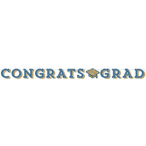 GLITTERING GRAD SHAPED BANNER WITH TWINE 1CT
