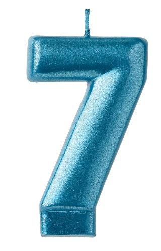 Birthday Celebration, Numeral Metallic Candle, Party Supplies, 3 1/4" 0-9 Amscan