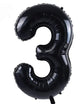34' Large Foil  Number Balloons Black