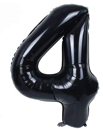 34' Large Foil Number Balloons Black USA Party Store