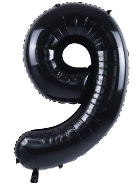 34' Large Foil Number Balloons Black USA Party Store