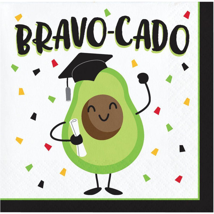 GRADUATION FUN BEVERAGE NAPKIN, BRAVOCADO (16/PKG) Creative Converting