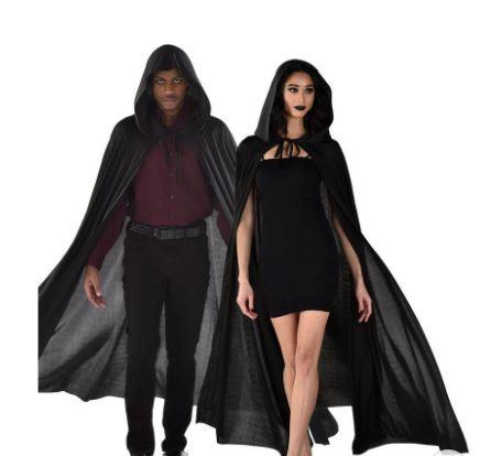 Hooded Black Cape Amscan