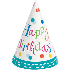 Confetti Cake Party Hat 8ct