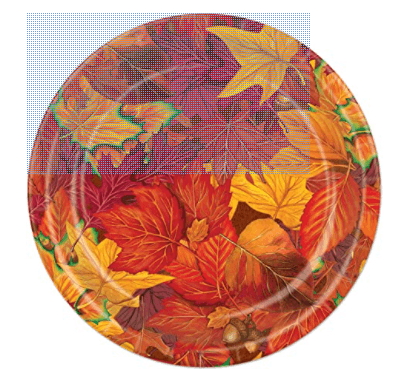 Unique Fall Leaves 7 in. plated 8 ct. USA Party Store